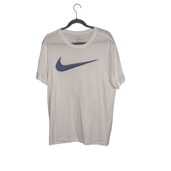 Nike Men's Dri-Fit Short Sleeve Logo Training T-Shirt White Size Large - Picture 2 of 7